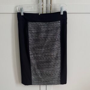 Black with Grey Details - Calvin Klein Pencil Skirt